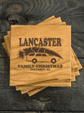 Retro Family Christmas : Coasters - Engraved