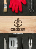 Nautical Monogram : 10 Piece BBQ Set
