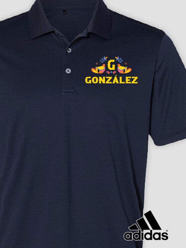 Hispanic Monogram : Embroidered Adidas® Polo Shirts product image 2