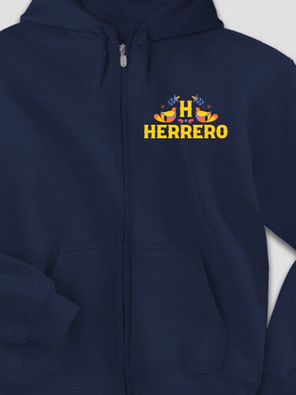 Hispanic Monogram : Embroidered Zip Hoodies product image 2