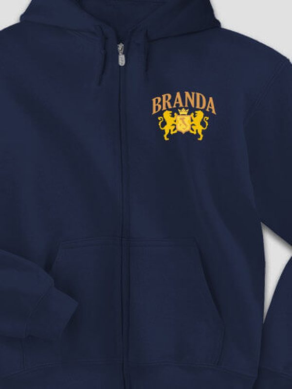 Italian Crest : Embroidered Zip Hoodies product image 4