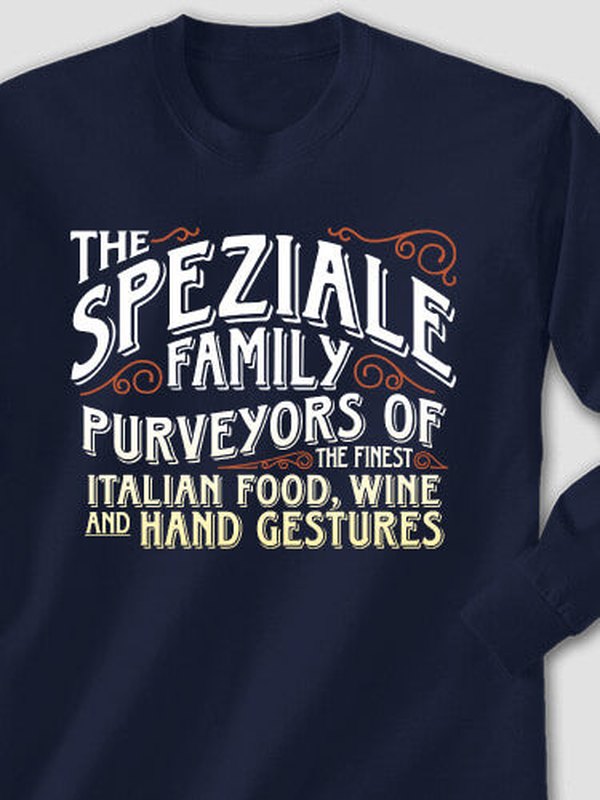 Italian Hand Gestures : Printed Long Sleeves