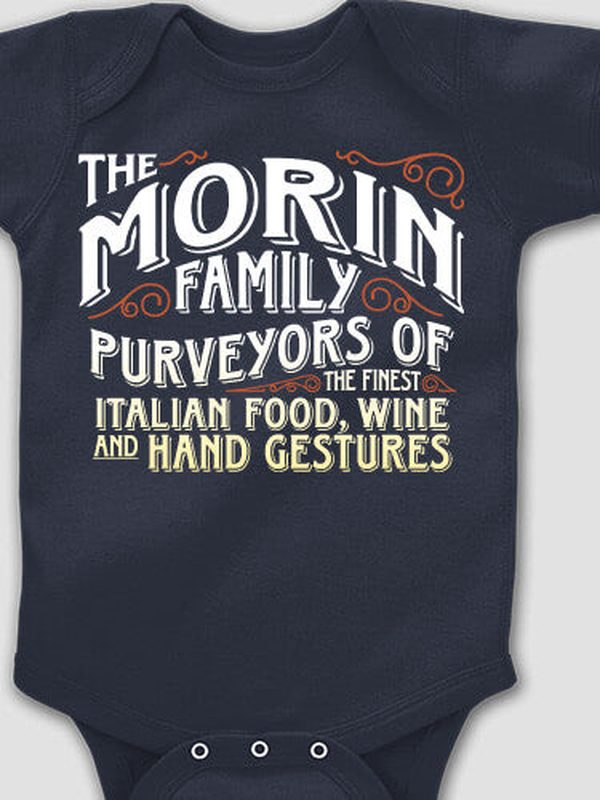 Italian Hand Gestures : Printed Baby Bodysuits