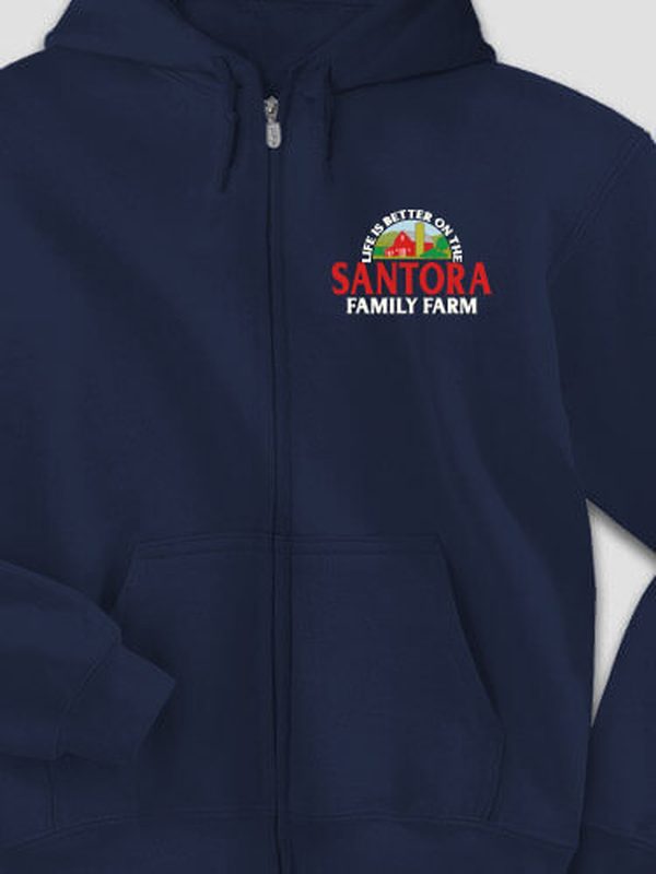 Life Is Better Farm : Embroidered Zip Hoodies product image 1