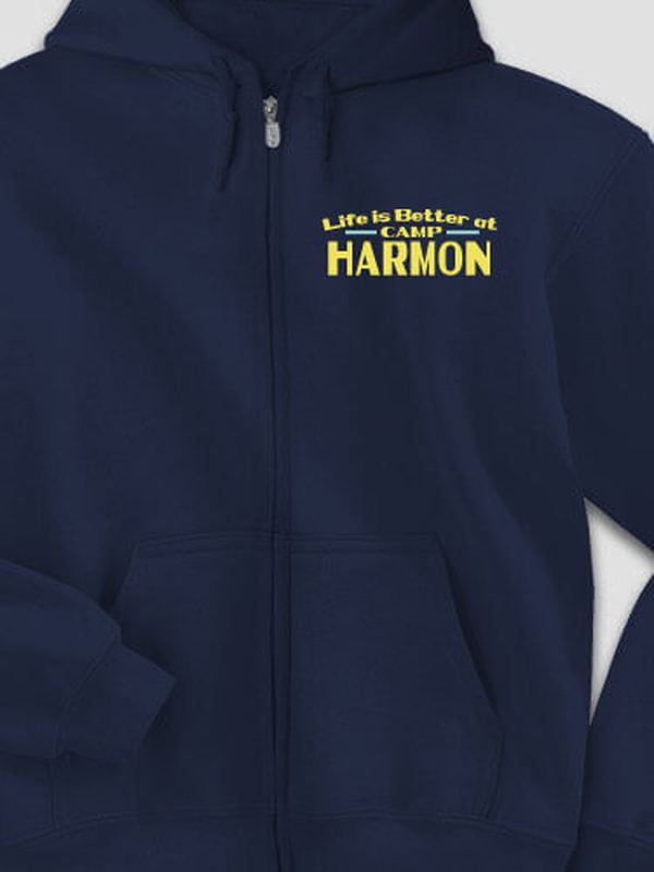 Life Is Better : Embroidered Zip Hoodies