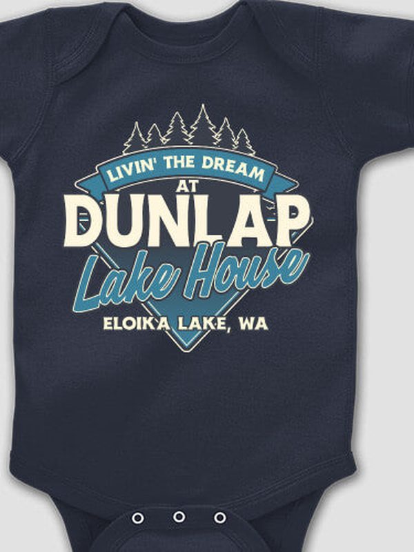 Livin' The Dream Lake House : Printed Baby Bodysuits