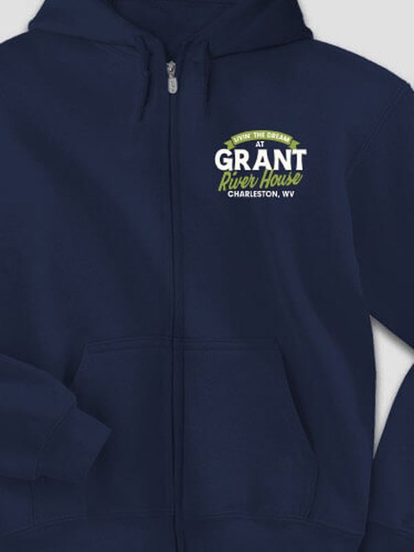 Livin' The Dream River House : Embroidered Zip Hoodies product image 3