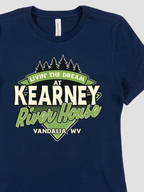 Livin' The Dream River House : Premium Printed T-Shirts
