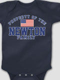 Property of Flag : Printed Baby Bodysuits