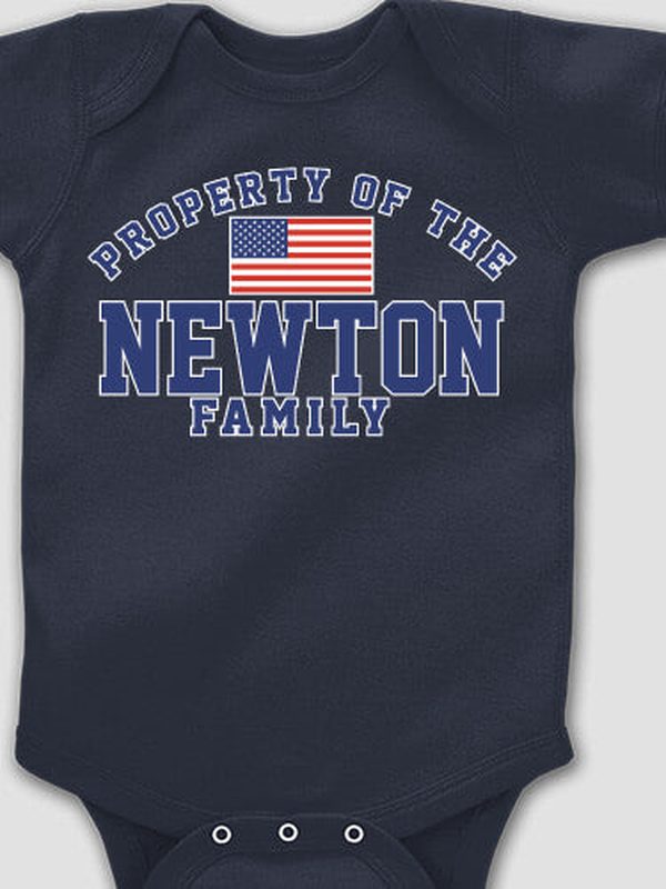 Property of Flag : Printed Baby Bodysuits