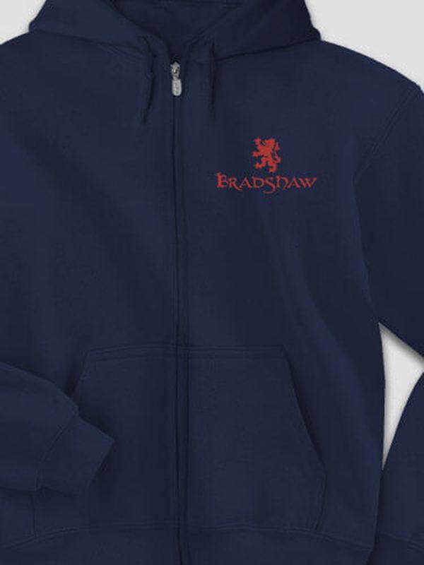 Scottish Lion : Embroidered Zip Hoodies