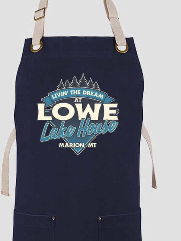 Livin' The Dream Lake House : Printed Canvas Work Aprons