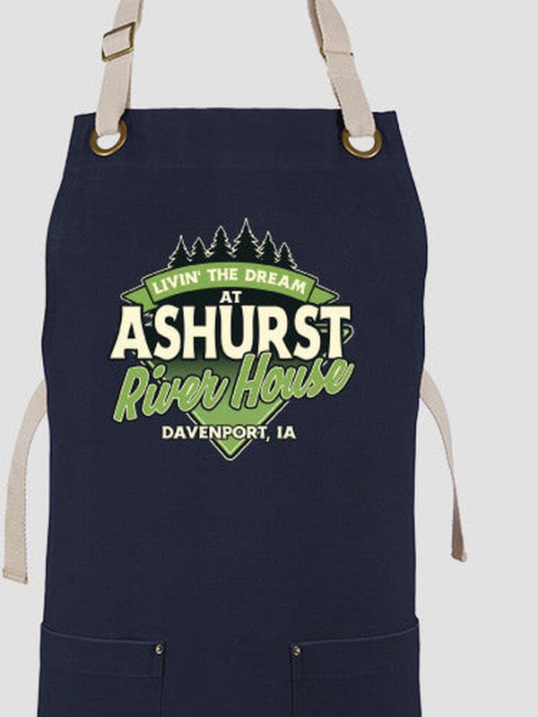 Livin' The Dream River House : Printed Canvas Work Aprons
