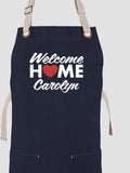 Welcome Home Heart : Printed Canvas Work Aprons