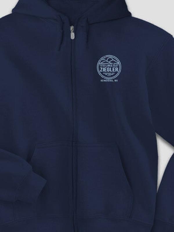 Vintage Lake : Embroidered Zip Hoodies