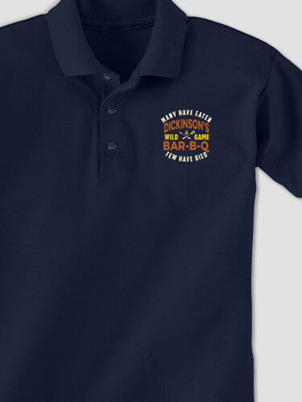 Wild Game Few Have Died BBQ : Embroidered Polo Shirts product image 3