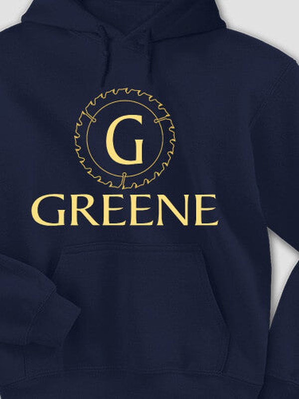 Woodworking Monogram : Printed Hoodies product image 3