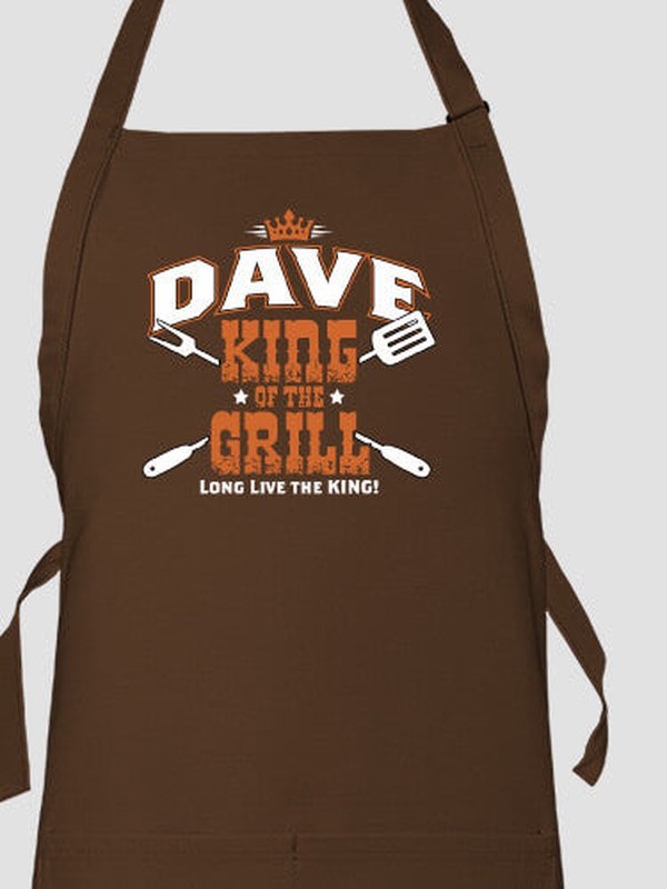 King of the Grill : Printed Aprons
