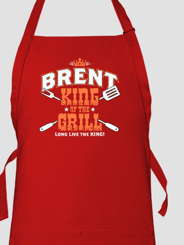 King of the Grill : Printed Aprons