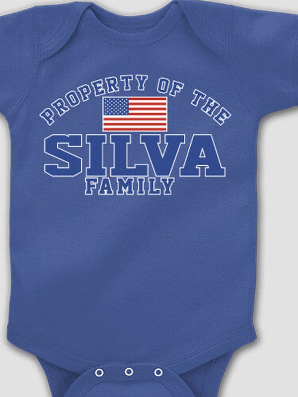 Property of Flag : Printed Baby Bodysuits