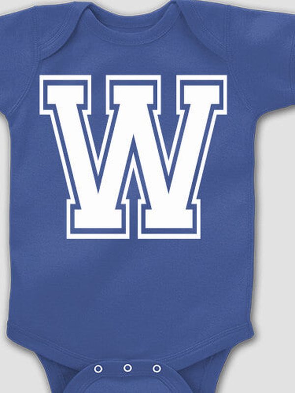 Varsity Letter : Printed Baby Bodysuits