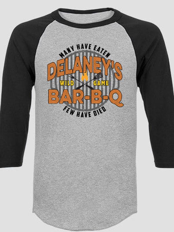 Wild Game Few Have Died BBQ : Printed Raglan Shirts