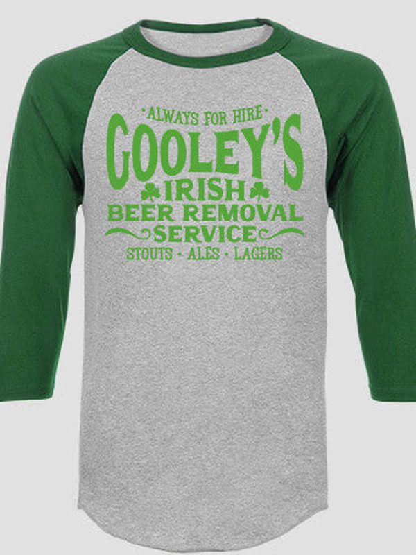 Irish Beer Removal Service : Printed Raglan Shirts