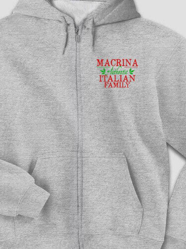 Italian Family : Embroidered Zip Hoodies product image 3