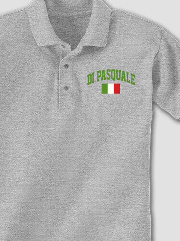 Italian Flag Varsity : Embroidered Polo Shirts product image 3
