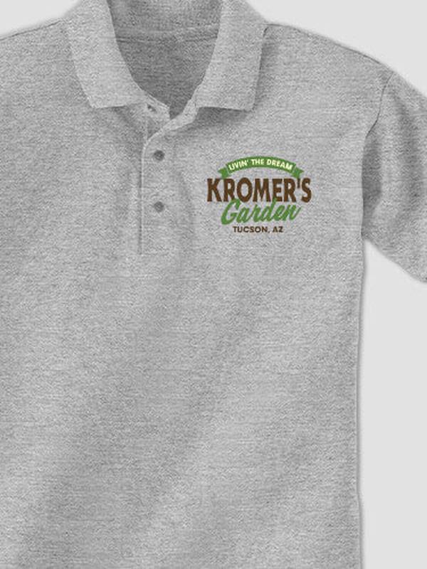 Livin' The Dream Garden : Embroidered Polo Shirts product image 2