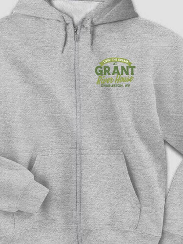 Livin' The Dream River House : Embroidered Zip Hoodies product image 4