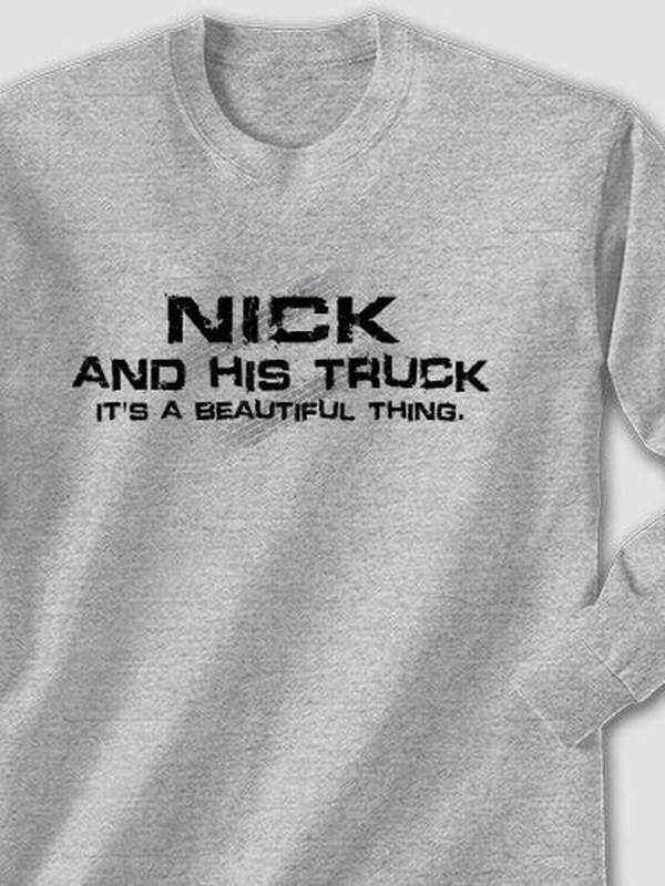 Man and His Truck : Printed Long Sleeves