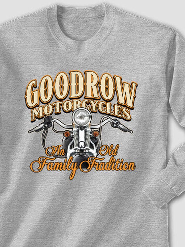Motorcycle Family Tradition : Printed Long Sleeves