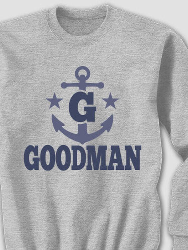 Nautical Monogram : Printed Sweatshirts product image 3