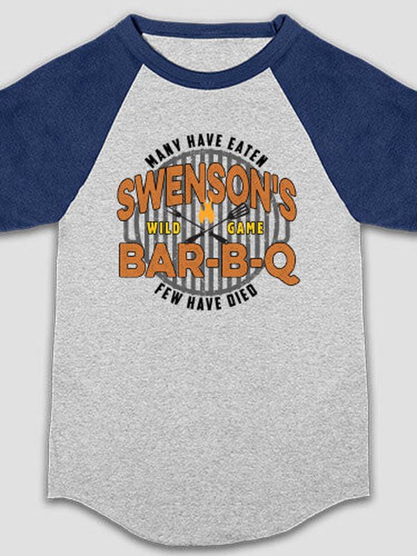 Wild Game Few Have Died BBQ : Printed Kids Raglan Shirts