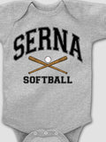 Softball : Printed Baby Bodysuits