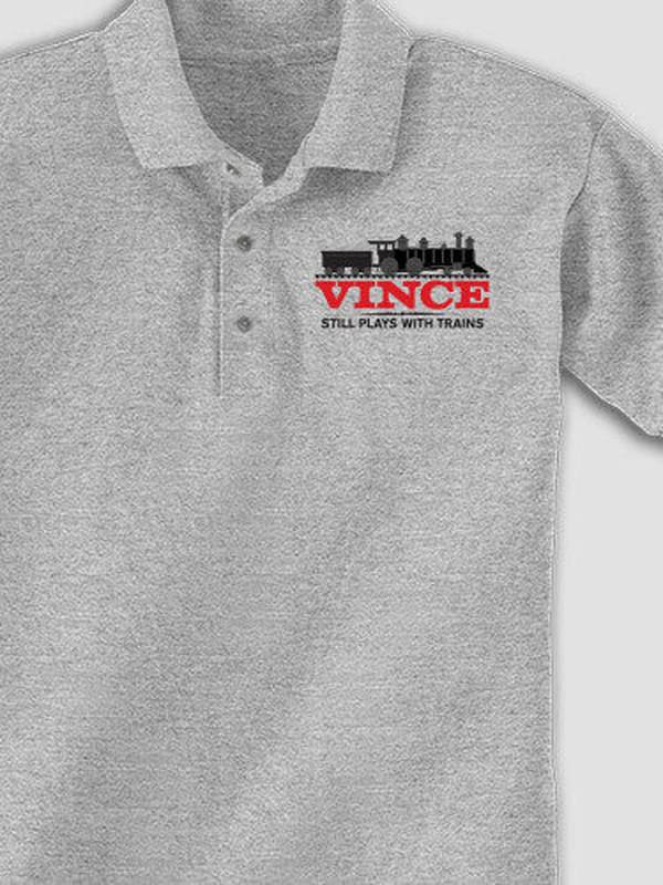 Still Plays With Trains : Embroidered Polo Shirts product image 1