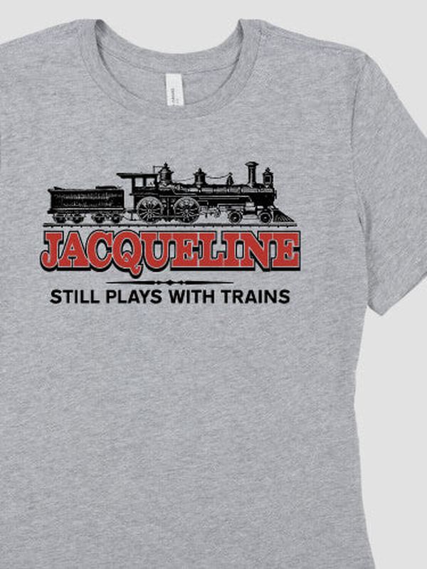 Still Plays With Trains : Premium Printed T-Shirts