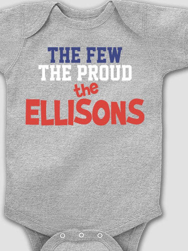The Few The Proud : Printed Baby Bodysuits