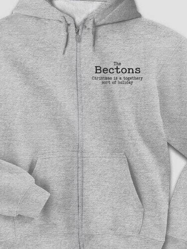 Togethery Holiday : Embroidered Zip Hoodies