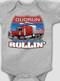 Trucking : Printed Baby Bodysuits