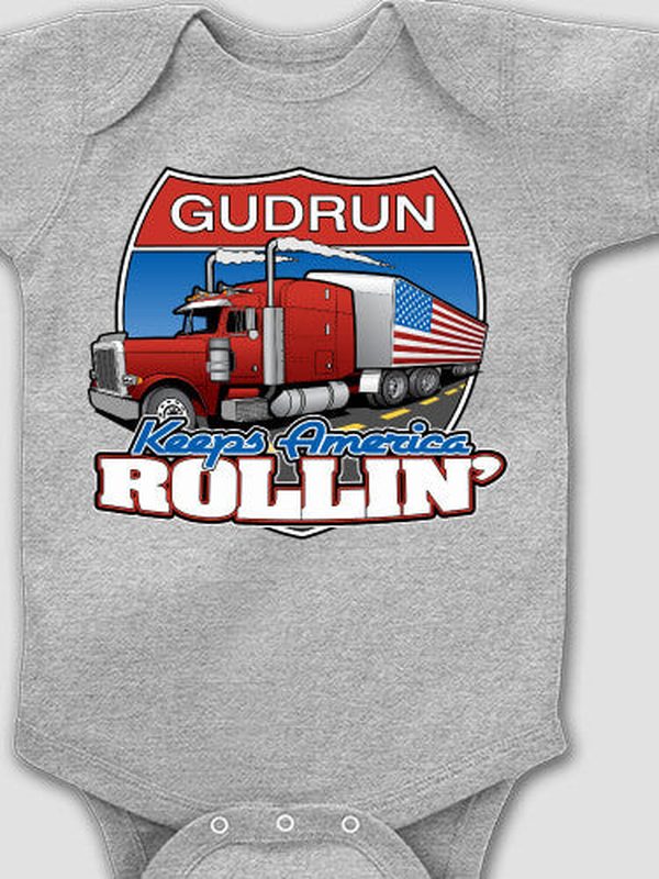Trucking : Printed Baby Bodysuits