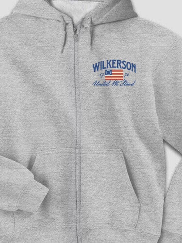 United We Stand : Embroidered Zip Hoodies