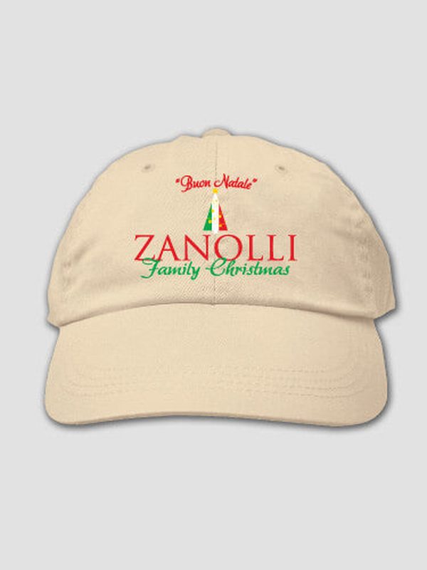 Italian Family Christmas : Embroidered Baseball Hats
