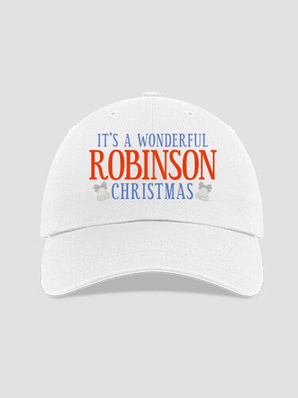 It's A Wonderful Christmas : Embroidered Baseball Hats