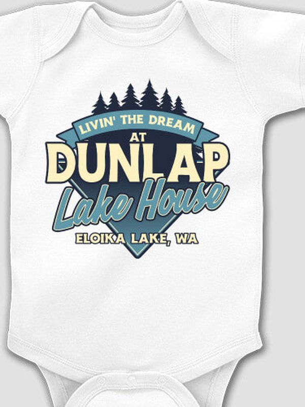 Livin' The Dream Lake House : Printed Baby Bodysuits