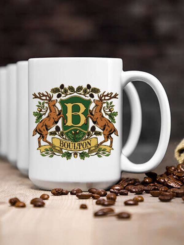 Stag Coat Of Arms : Ceramic Coffee Mugs